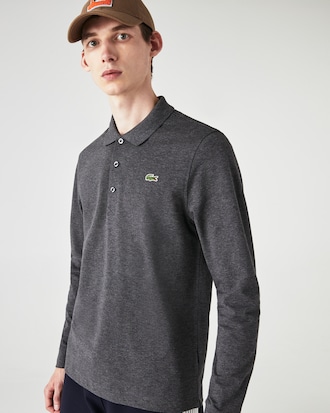 Polo slim fit à manches longues Lacoste SPORT en coton ultra léger
