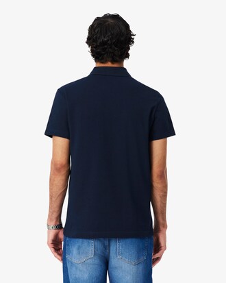 Polo regular fit en coton m&eacute;lang&eacute;