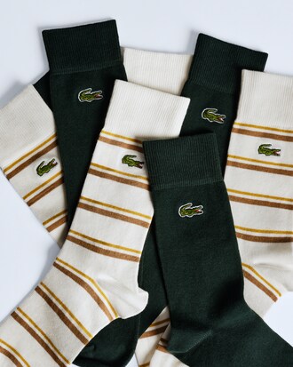 Lot de 2 paires de chaussettes &agrave; rayures
