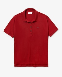 Soft Polo relax fit Lacoste en piqu&eacute; fluide de coton stretch uni