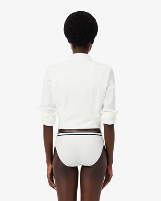 Culotte coton ceinture ray&eacute;e
