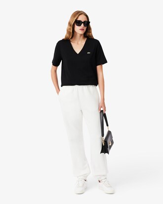 T-shirt relaxed fit coton doux col V