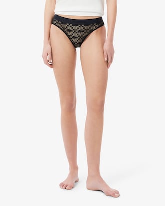 Culotte en dentelle ceinture siglée