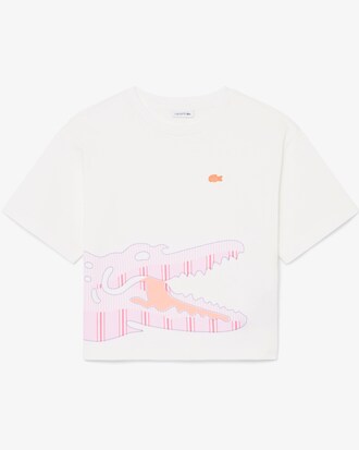 T-shirt coton imprim&eacute; crocodile