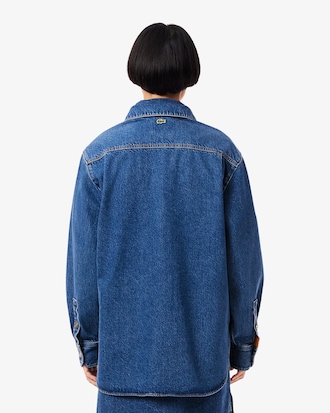 Veste surchemise denim oversize