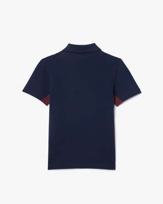 Polo en Petit Piqué bande contrastée