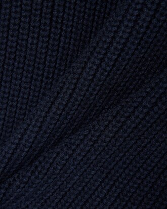 Pull col rond coton et laine
