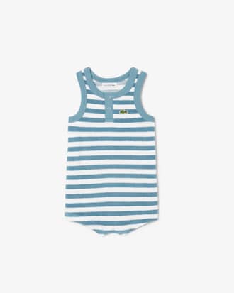 Combinaison bébé en éponge rayée