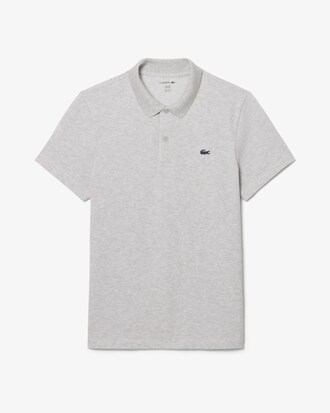 Polo regular fit en coton m&eacute;lang&eacute;