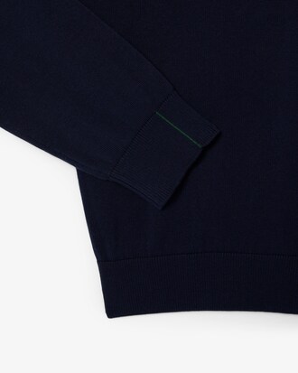 Pull coton uni col rond