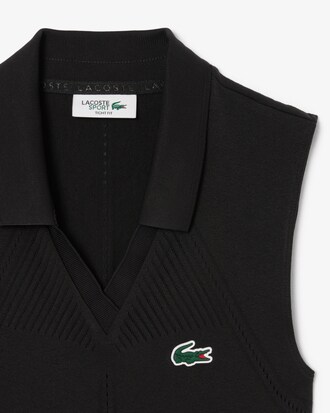 Polo Tennis sans manches maille stretch