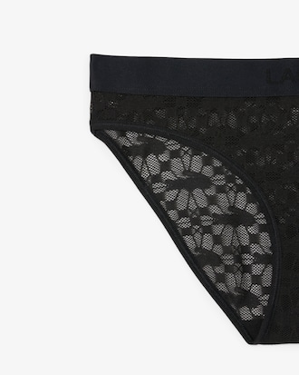 Culotte en dentelle ceinture siglée