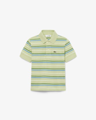 Polo en Petit Piqu&eacute; rayures contrast&eacute;es