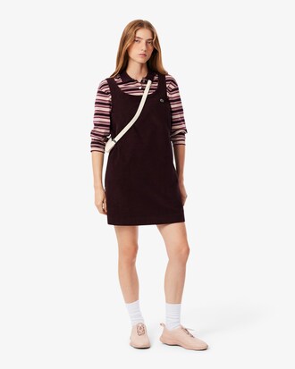 Robe sans manches velours c&ocirc;tel&eacute;