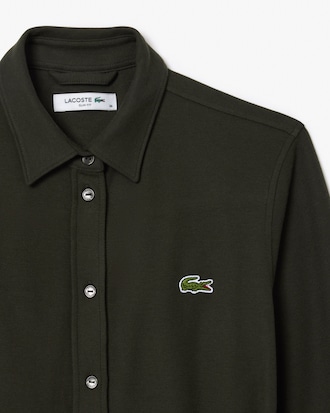 Robe chemise en Piqué à ceinture