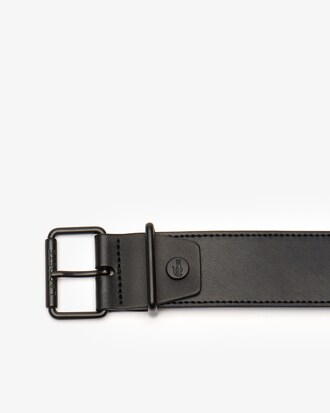 Ceinture en cuir mat monochrome boucle ardillon &agrave; rouleau