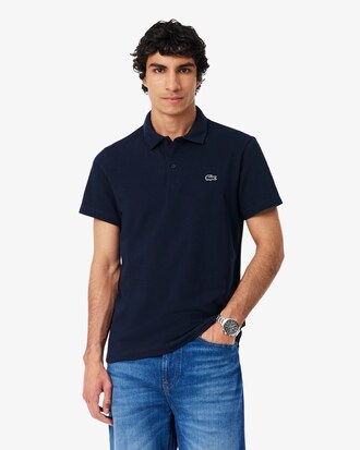 Polo regular fit en coton m&eacute;lang&eacute;