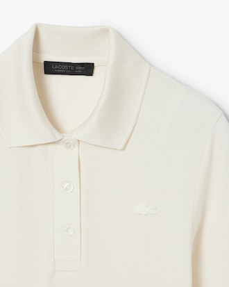 Polo manches longues slim fit soie D&eacute;fil&eacute;