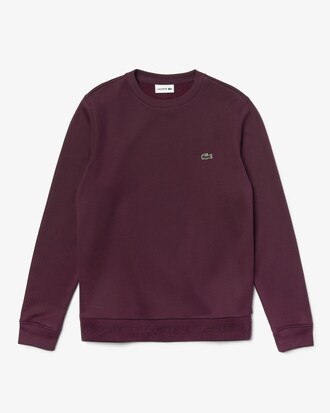 Sweatshirt col rond en molleton avec inscription Lacoste