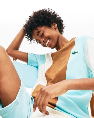 T-shirt unisexe Lacoste LIVE x GOLF le FLEUR à rayures color-block