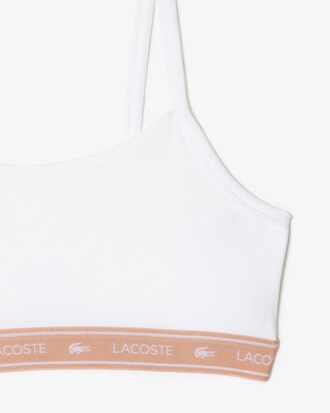 Brassière coton stretch bande siglée