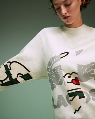 Sweatshirt unisexe Édition Défilé imprimé crocodile en coton