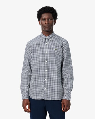 Chemise &agrave; carreaux popeline l&eacute;g&egrave;re regular fit 