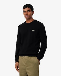 Pull coton uni col rond