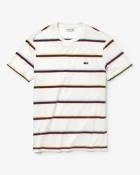 T-shirt col rond en coton doux &agrave; rayures color&eacute;es