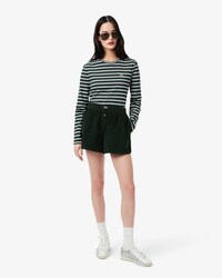 Short wide fit velours côtelé