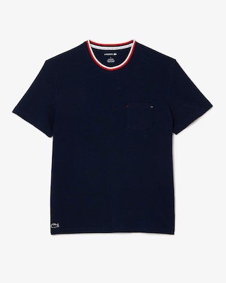 T-shirt de pyjama col contrasté