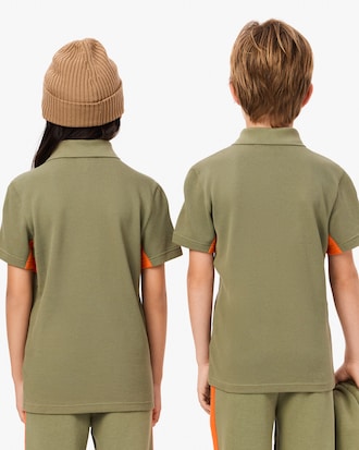 Polo en Petit Piqué bande contrastée