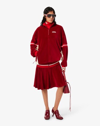 Robe longue velours oversize D&eacute;fil&eacute;