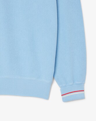 Pull fin en crêpe de coton à rayures