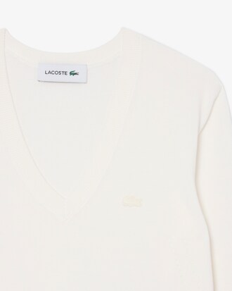 Pull col V maille sans coutures