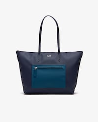 Grand sac cabas zippé L.12.12 Concept color-block avec poche