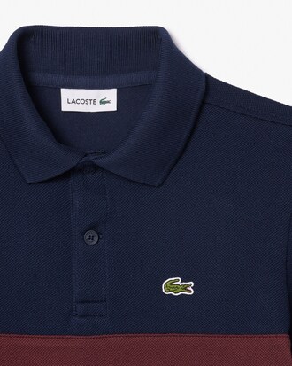 Polo en Petit Piqué bande contrastée