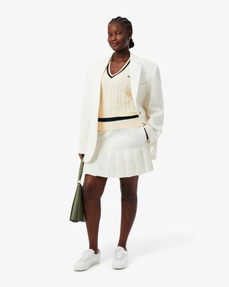 Pull sans manches torsadé en laine