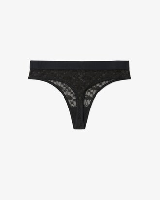 String en dentelle avec ceinture siglée
