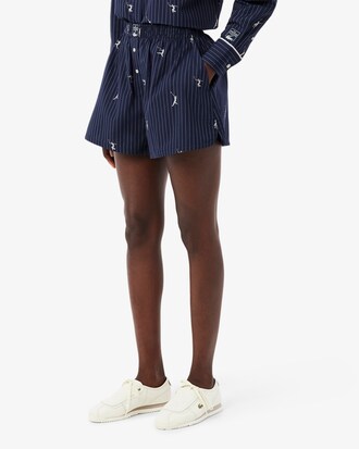 Short boxer motif jacquard popeline