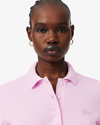 Polo L.12.D slim fit en mini piqu&eacute; stretch