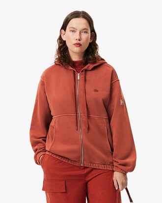 Sweatshirt oversize zippé effet délavé