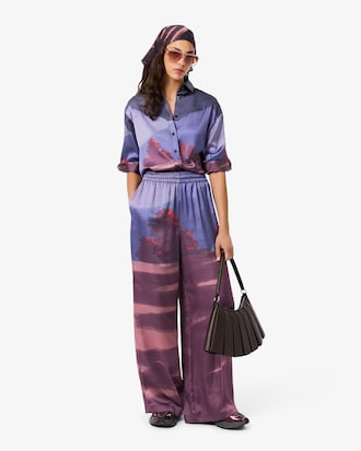 Pantalon oversize imprimé paysage