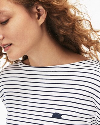 Robe marini&egrave;re col bateau  ray&eacute;