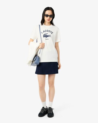 T-shirt coton imprimé signature