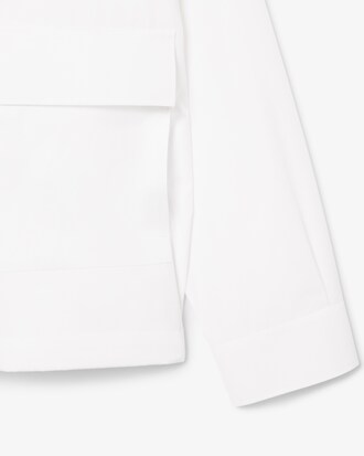 Veste popeline &agrave; capuche D&eacute;fil&eacute;