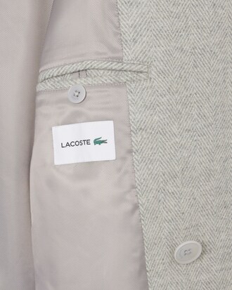 Manteau croisé laine à chevrons