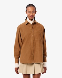 Surchemise oversize velours c&ocirc;tel&eacute;