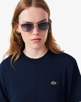 Robe t-shirt longue en Piqu&eacute; fluide