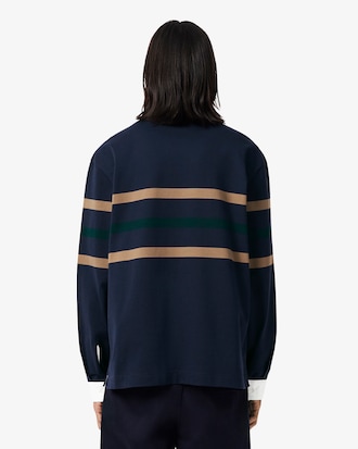 Polo rugby Piqu&eacute; ray&eacute; relaxed fit